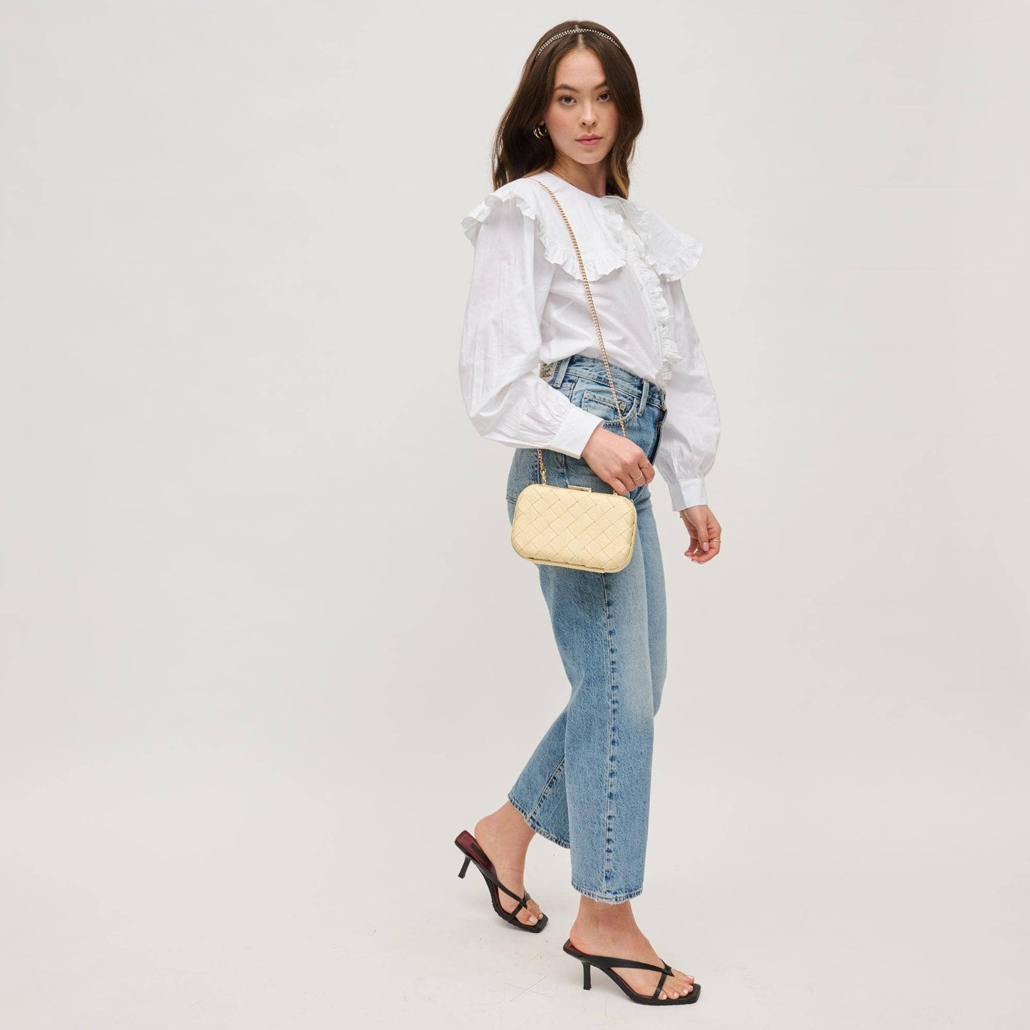 Addie Woven Straw Clutch