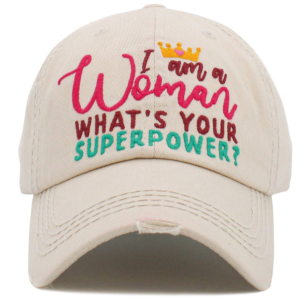 KBV1476 'I am a Women, What's Your Superpower ' Washed Vint