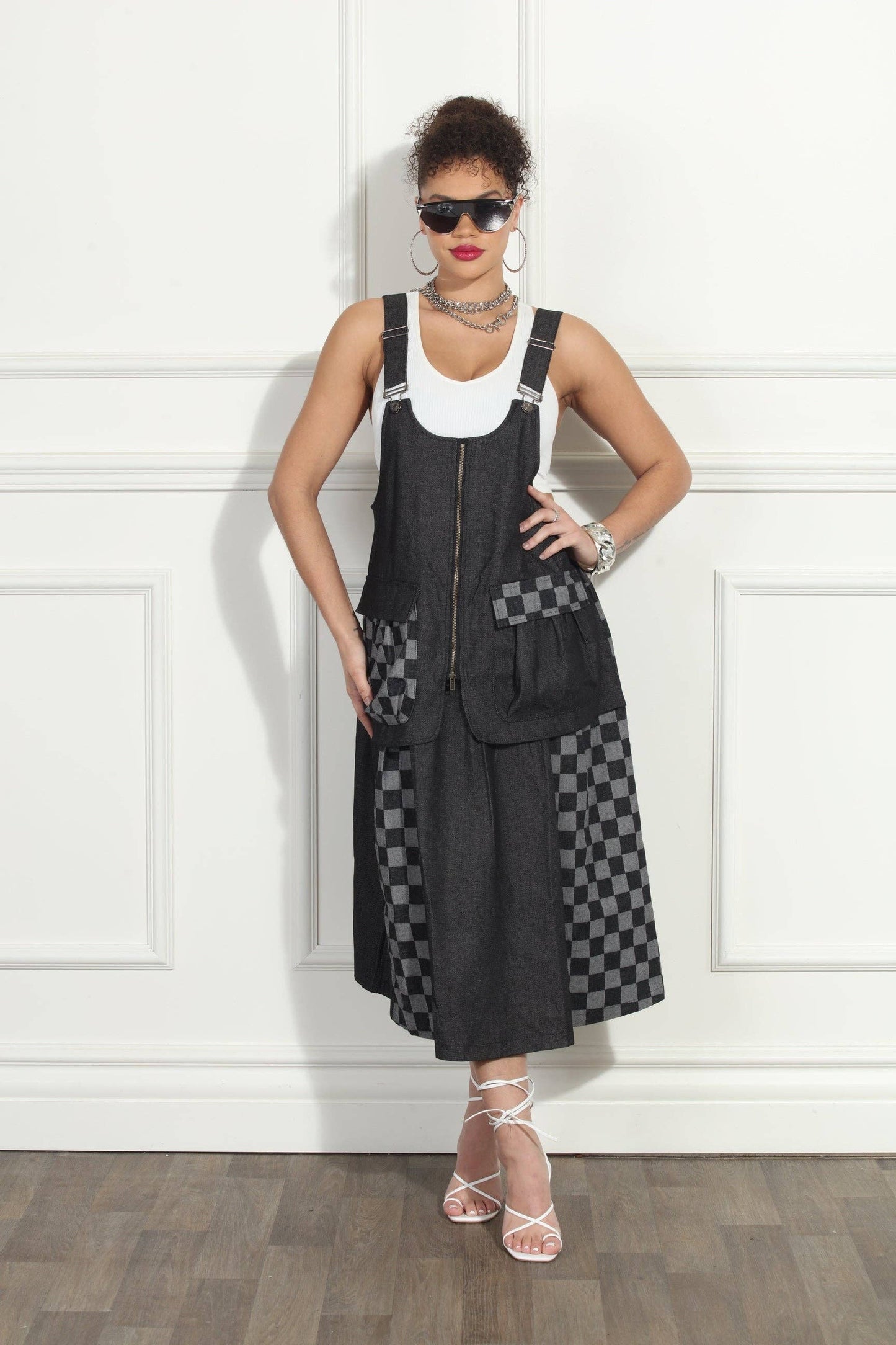 Luxe Moda Style LM-310,1 Pc. Overall,BLACK