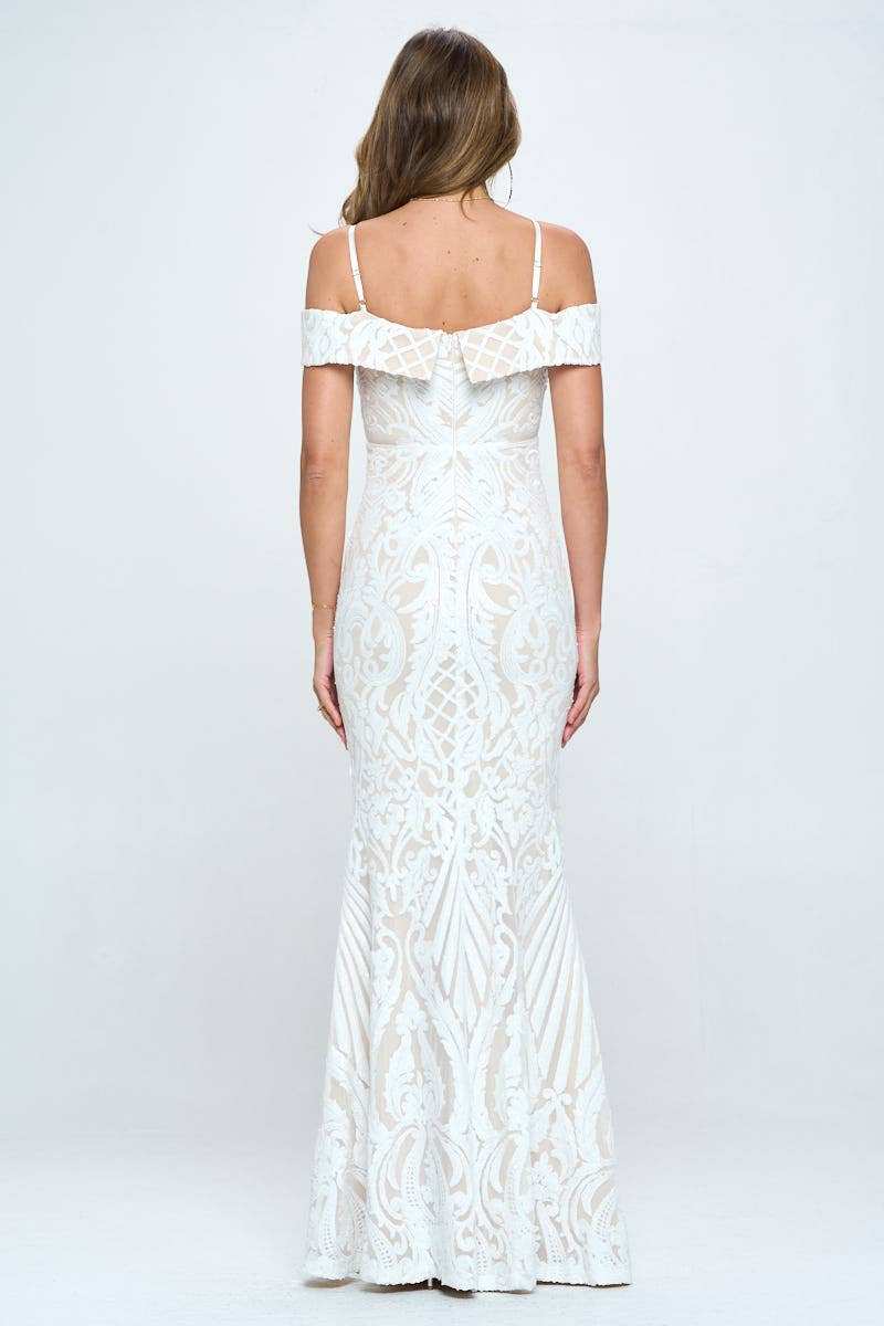 1603P1-XL ONLY SEQUIN MAXI DRESS