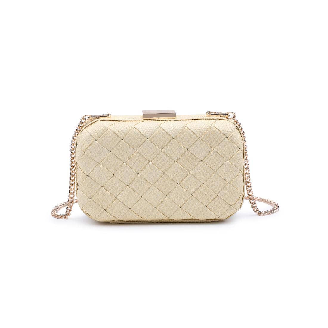 Addie Woven Straw Clutch