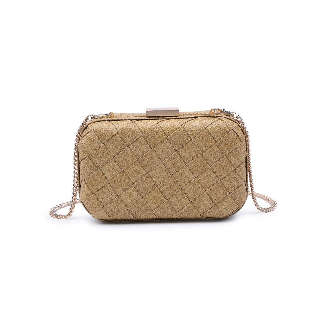 Addie Woven Straw Clutch