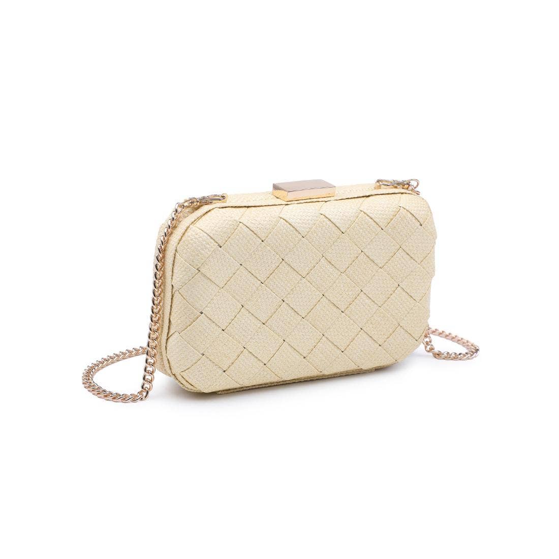 Addie Woven Straw Clutch