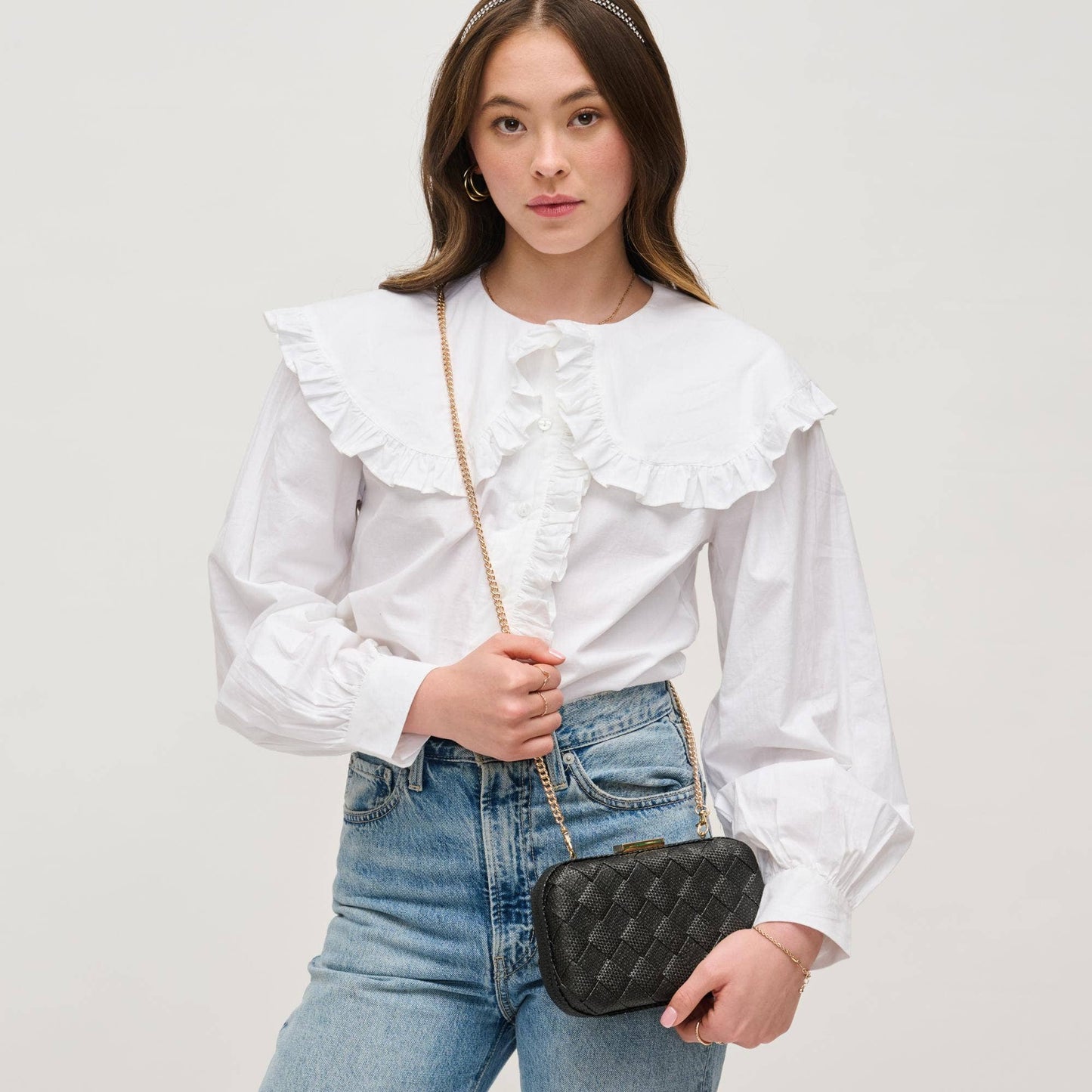 Addie Woven Straw Clutch