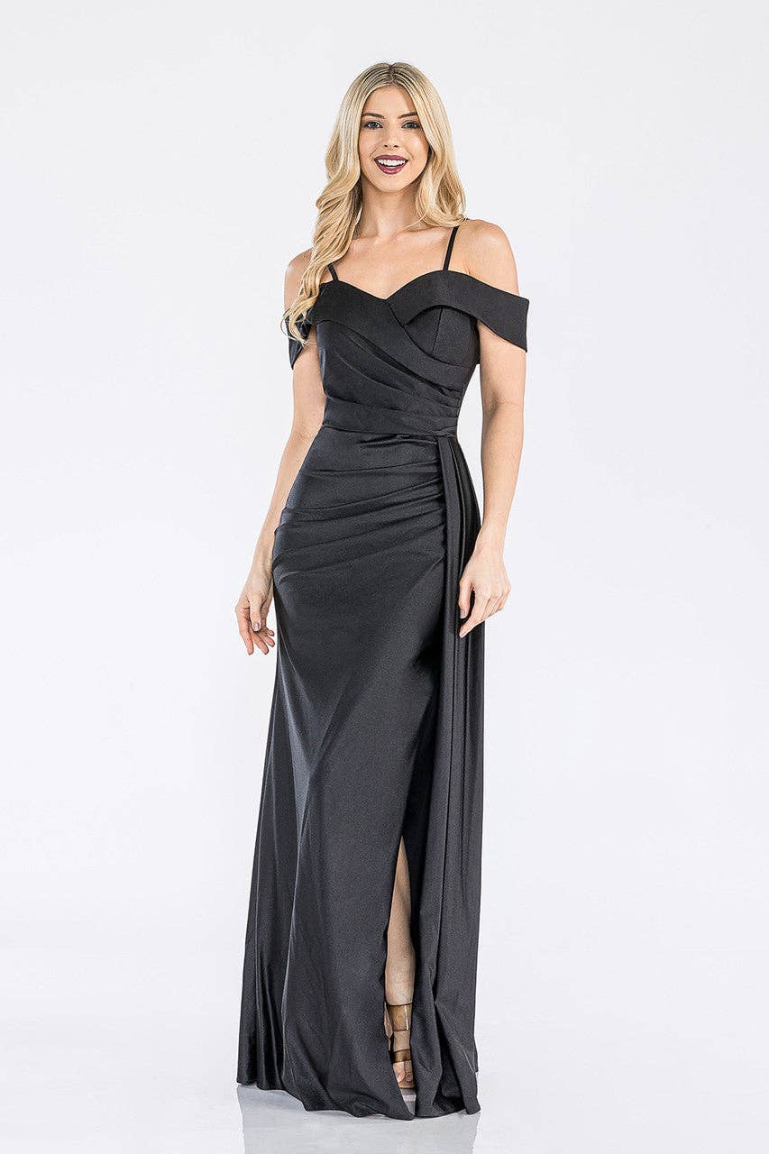 Wholesale Formal Dress Off The Shoulder Ruched Prom Gown By LAF5320