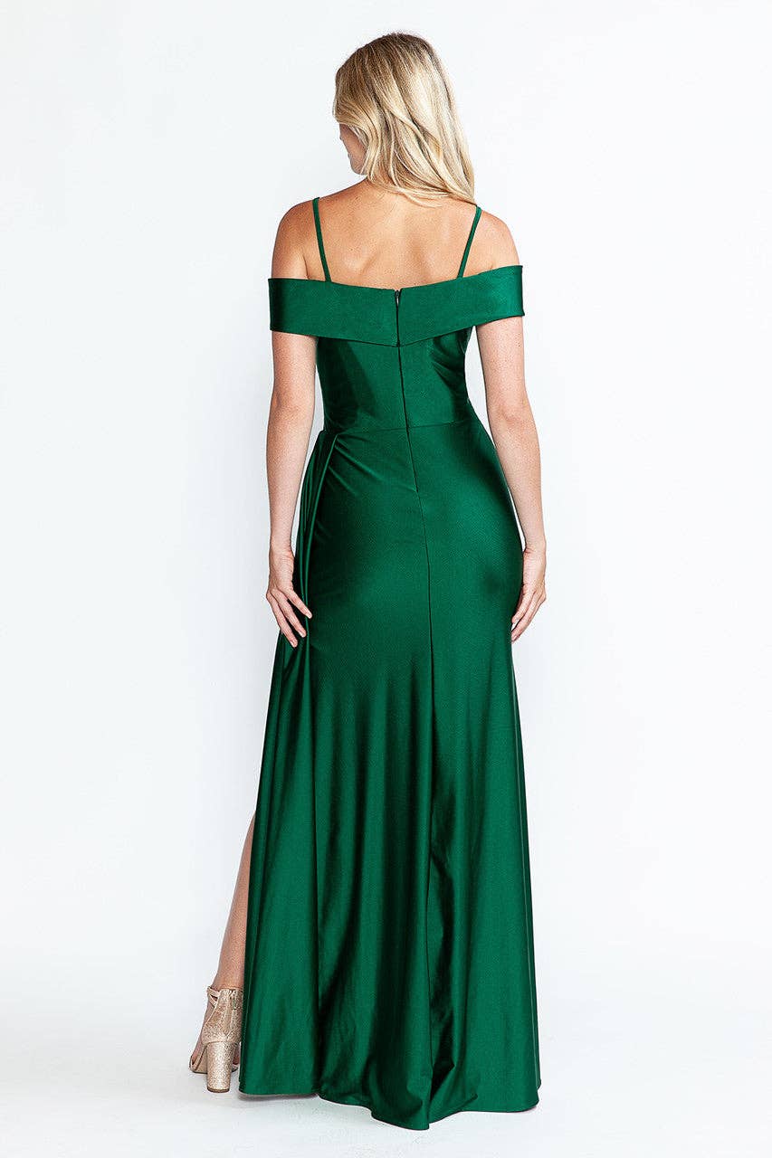 Wholesale Formal Dress Off The Shoulder Ruched Prom Gown By LAF5320