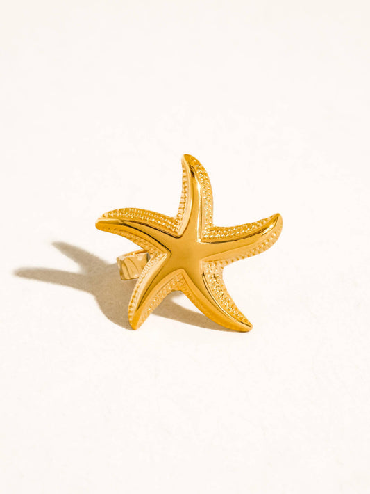 Sunset 18K Gold Non-Tarnish Starfish Statement Ring