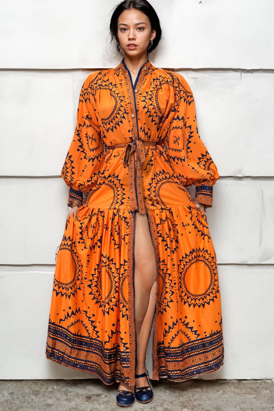 C3361 BUTTON DOWN MAXI DRESS