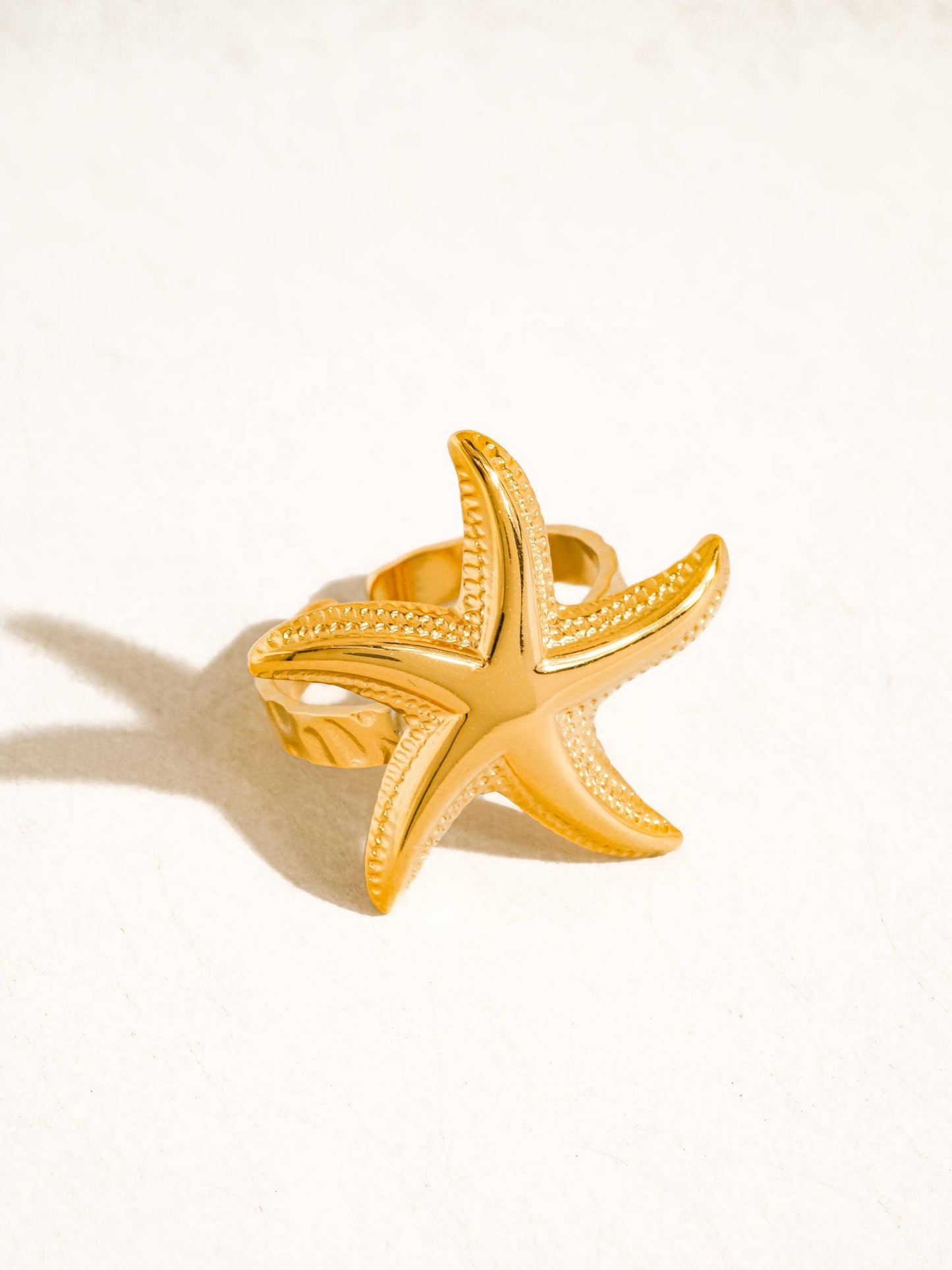 Sunset 18K Gold Non-Tarnish Starfish Statement Ring
