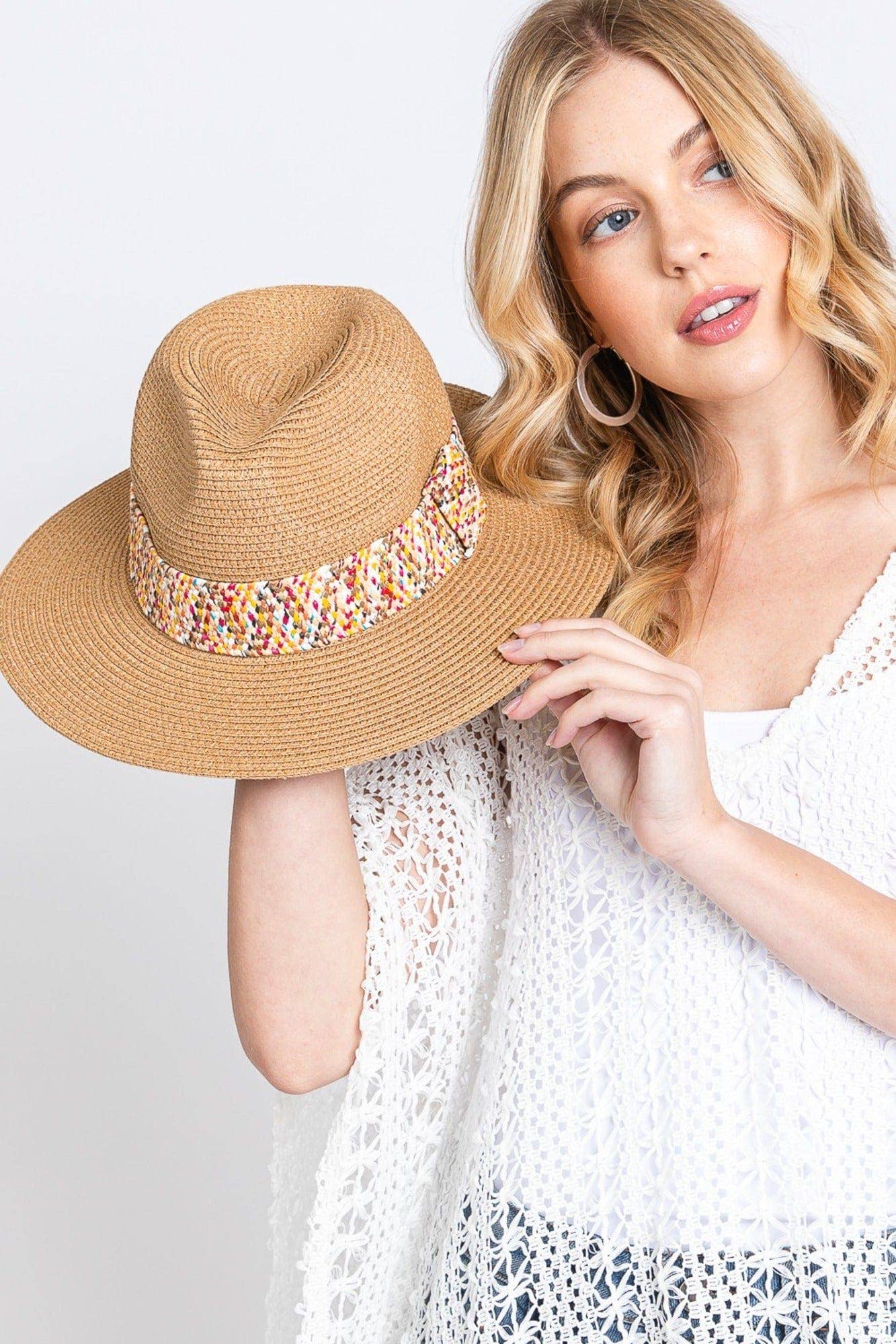 MH0146 Judy Multi Color Band Straw Hat