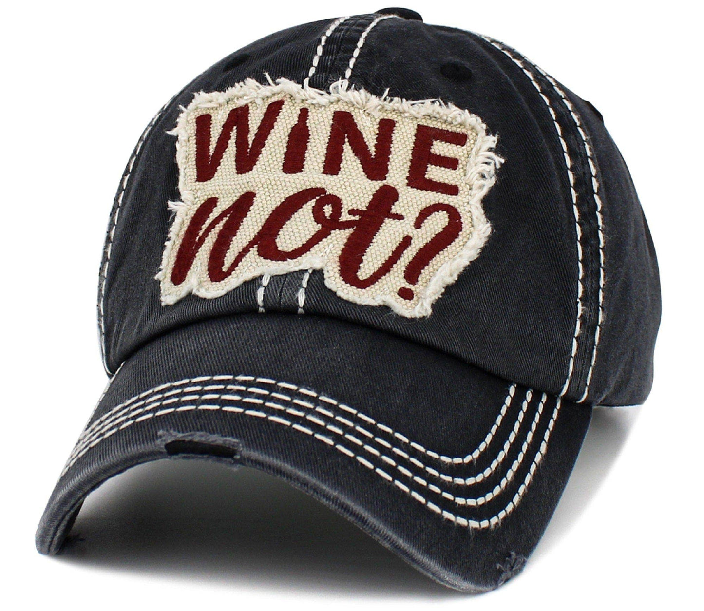 KBV1536 Wine Not Washed Vintage Cap