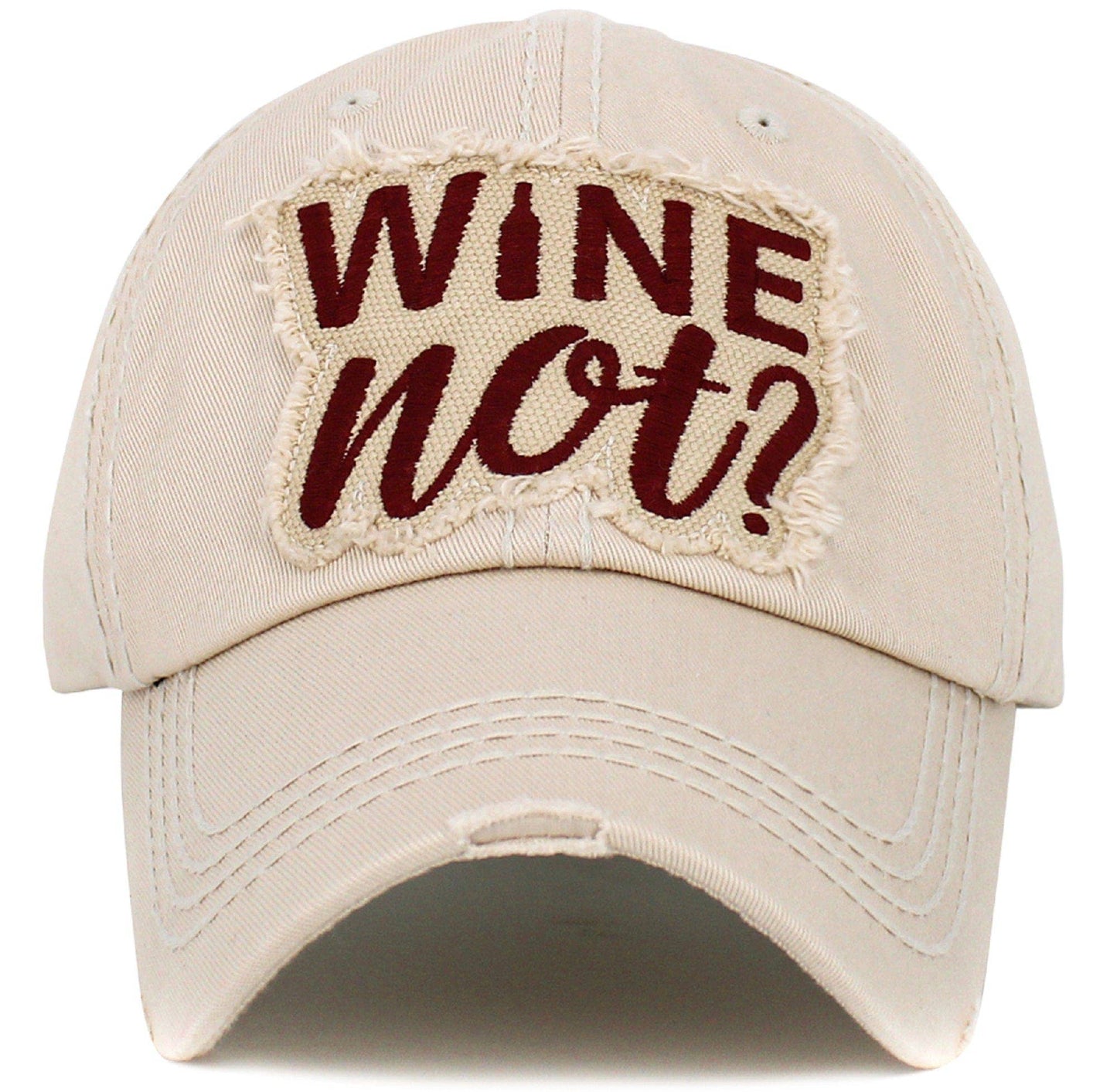 KBV1536 Wine Not Washed Vintage Cap