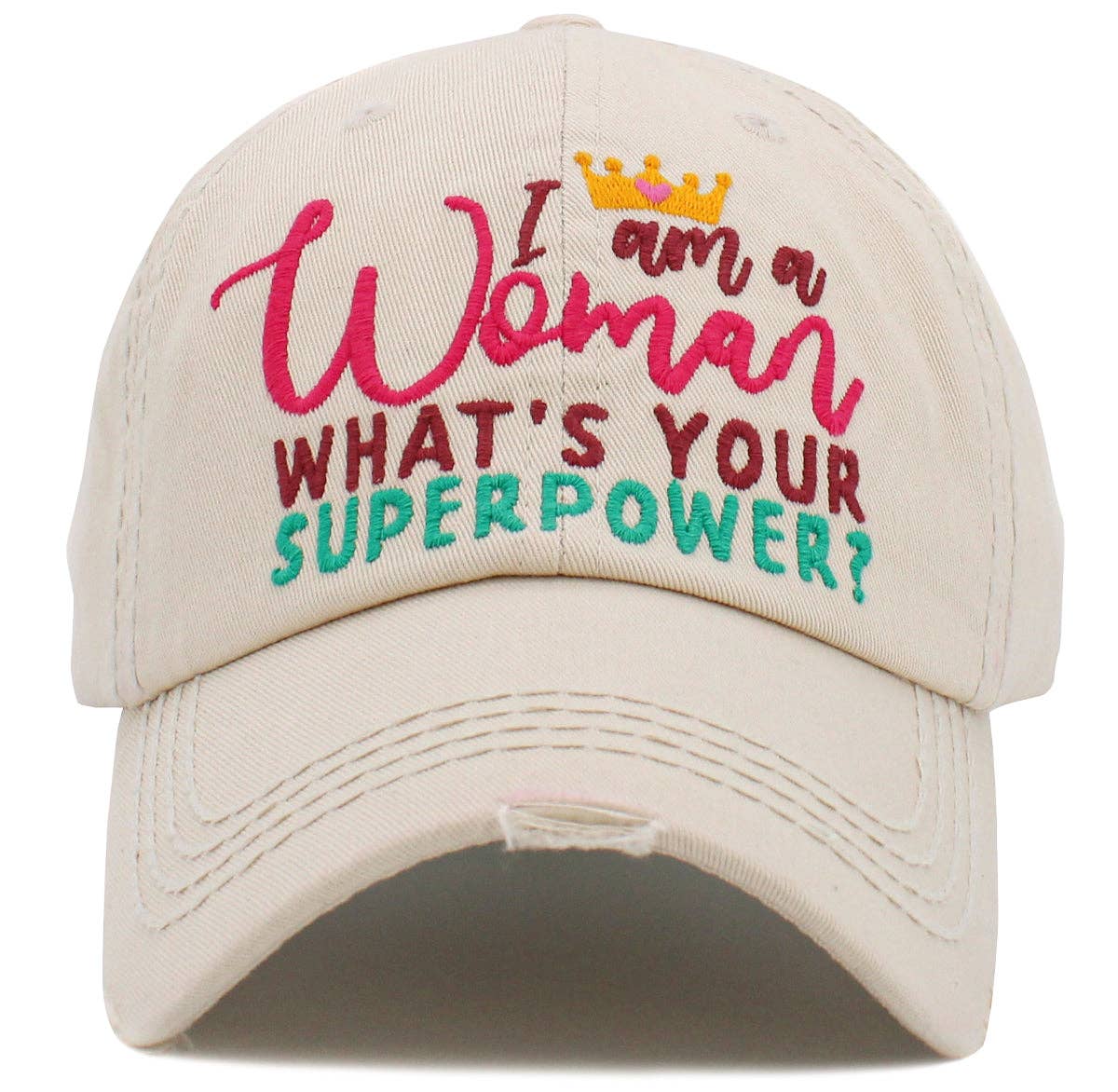 KBV1476 'I am a Women, What's Your Superpower '  Washed Vint