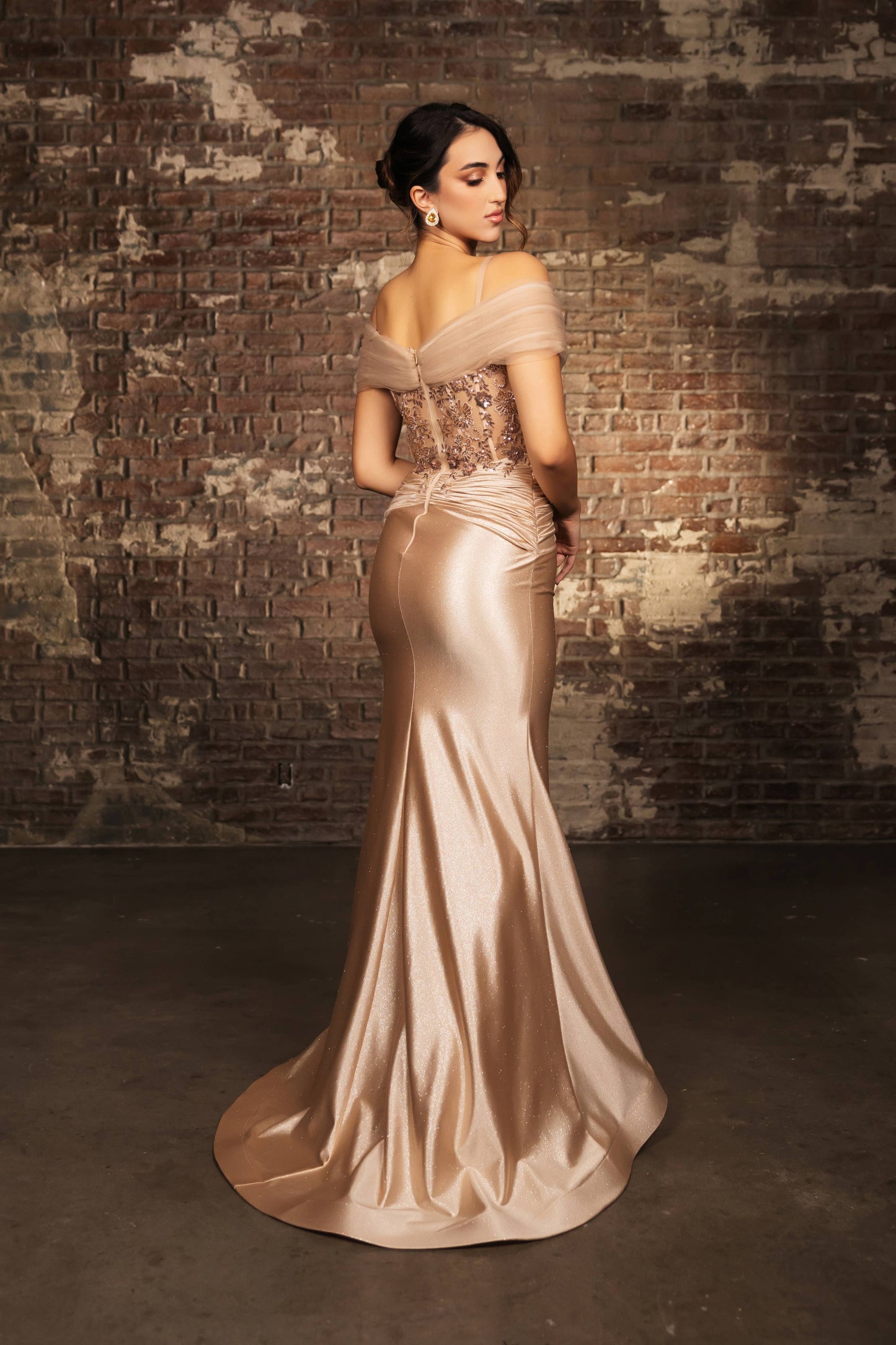 Wholesale Mother Of The Groom Dress Off The Shoulder Sequin Gown By LA2151