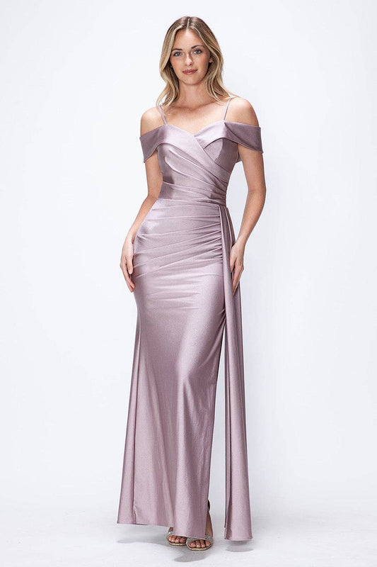 Wholesale Formal Dress Off The Shoulder Ruched Prom Gown By LAF5320