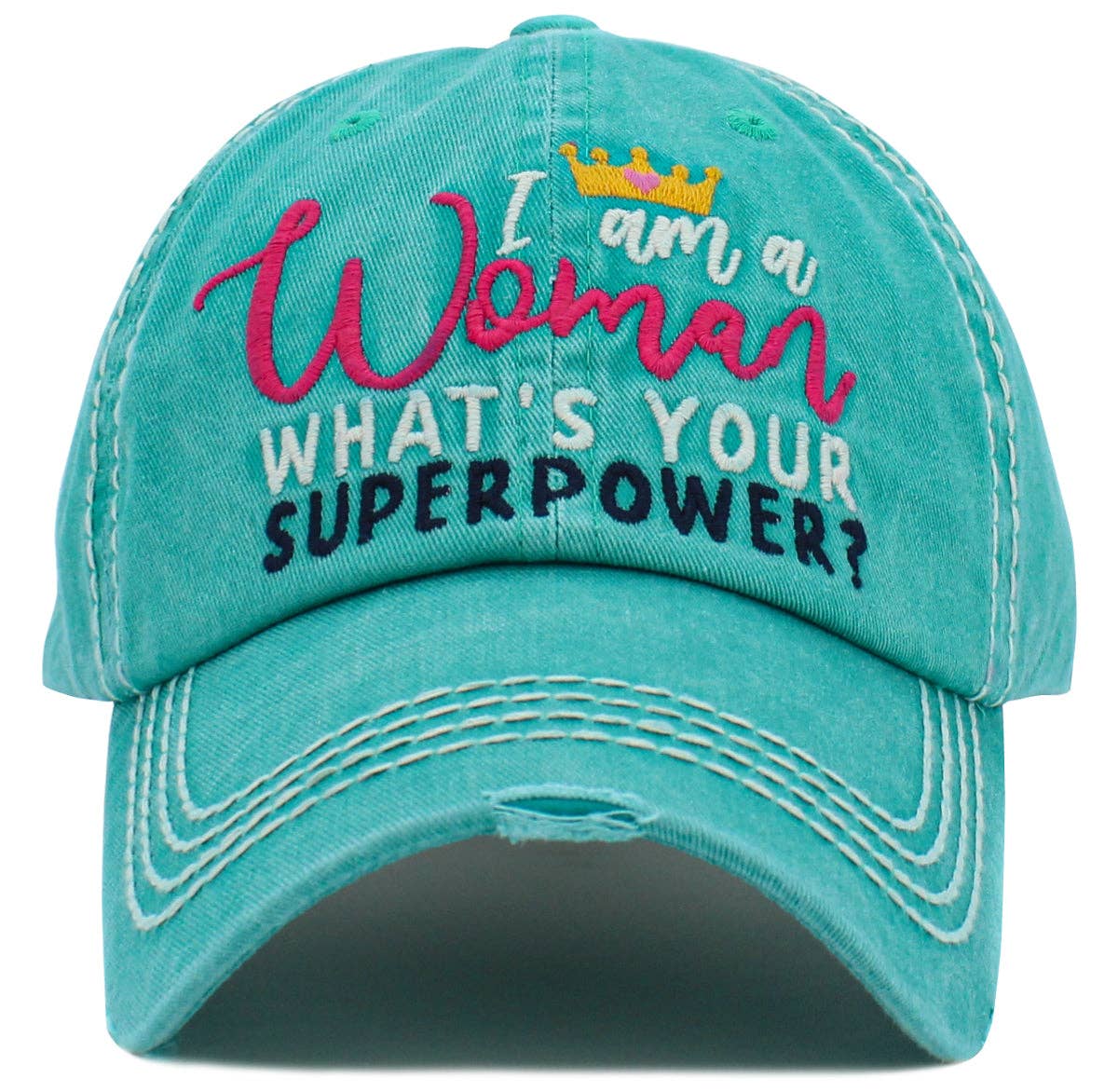 KBV1476 'I am a Women, What's Your Superpower '  Washed Vint