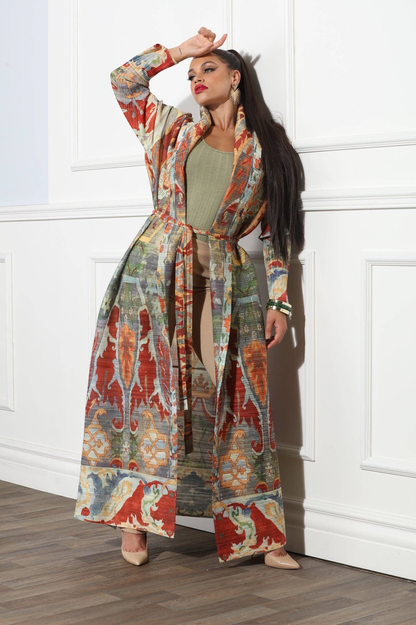 Luxe Moda LM-377,1 Pc. Long Cardigan,Multi