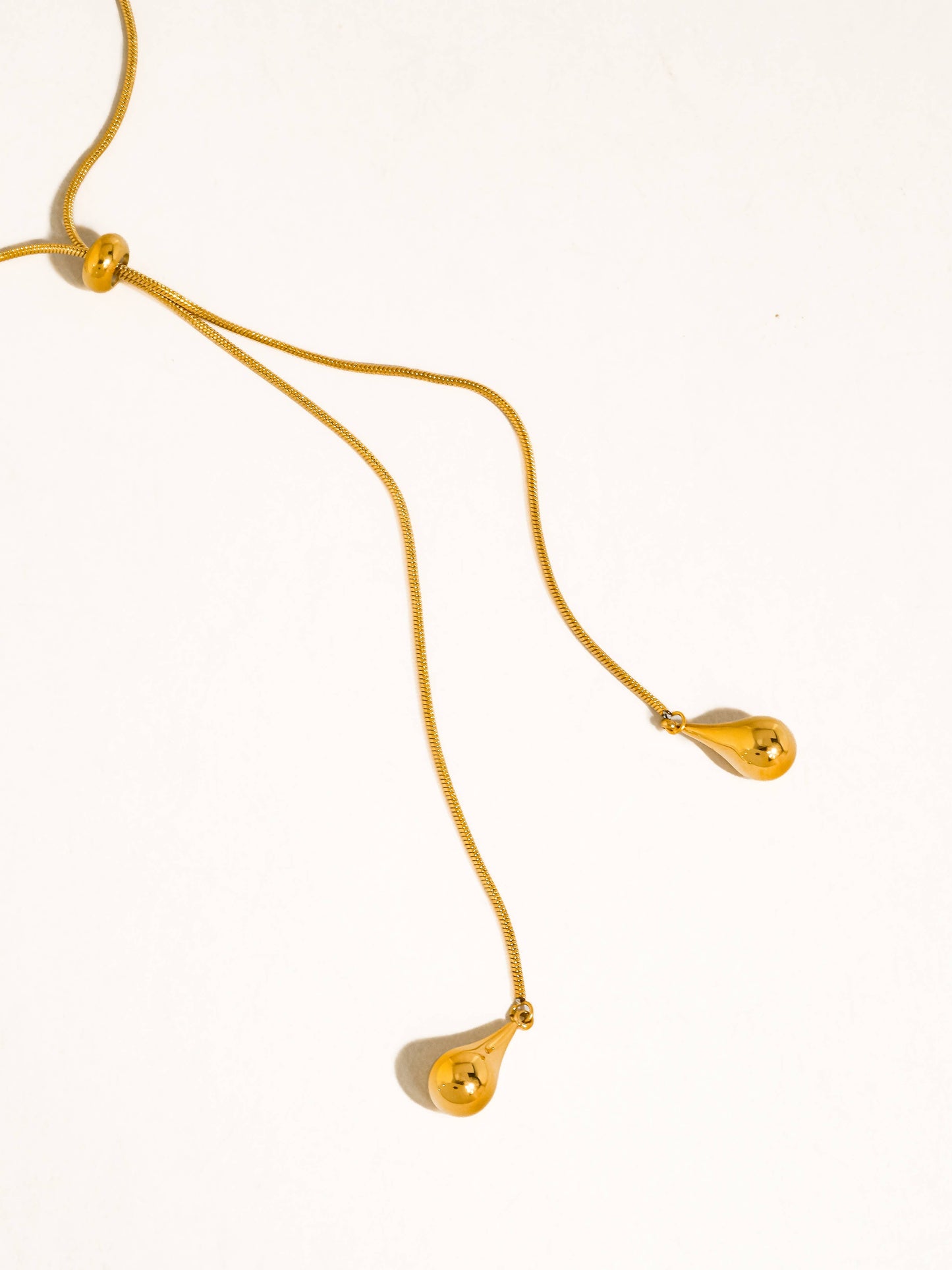Trésor Non-Tarnish Adjustable Lariat Drop Necklace