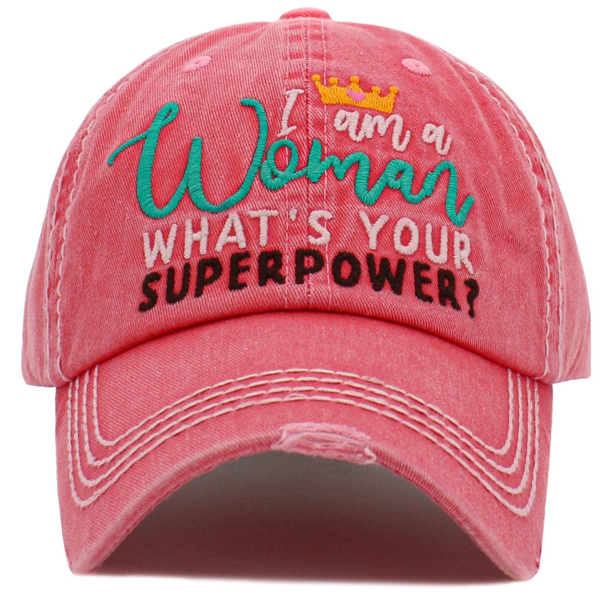 KBV1476 'I am a Women, What's Your Superpower '  Washed Vint