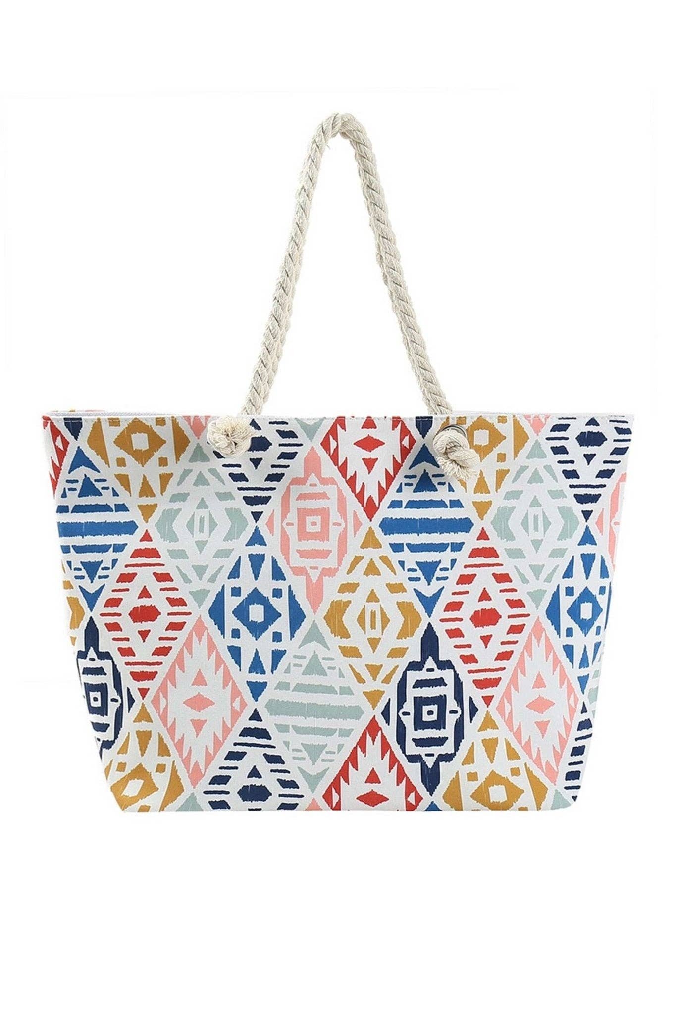 MB0229 Aztec Print Beach Tote Bag