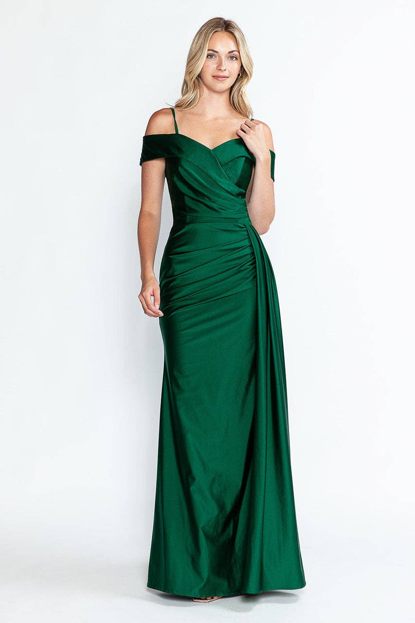Wholesale Formal Dress Off The Shoulder Ruched Prom Gown By LAF5320