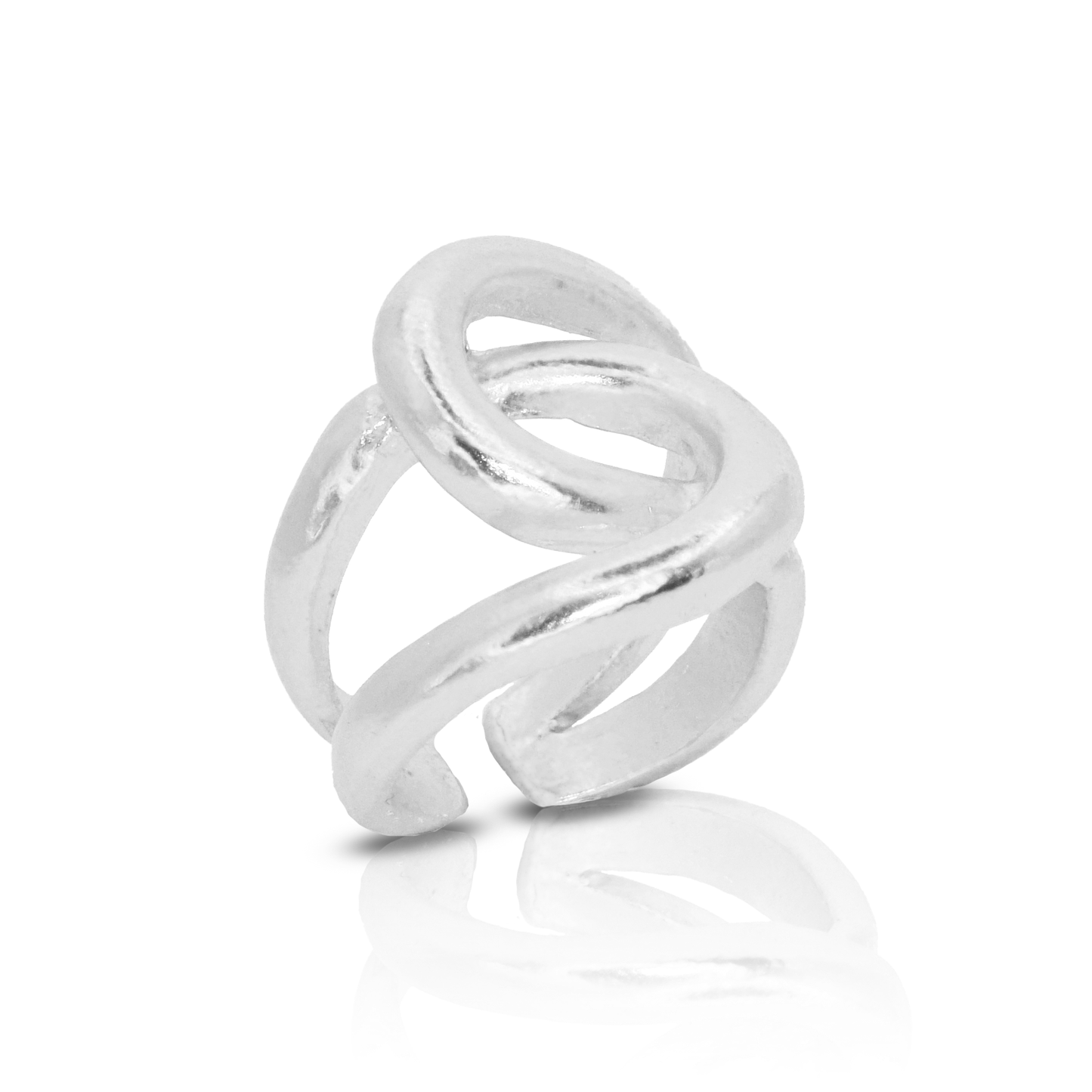 Intertwined link oversize ring