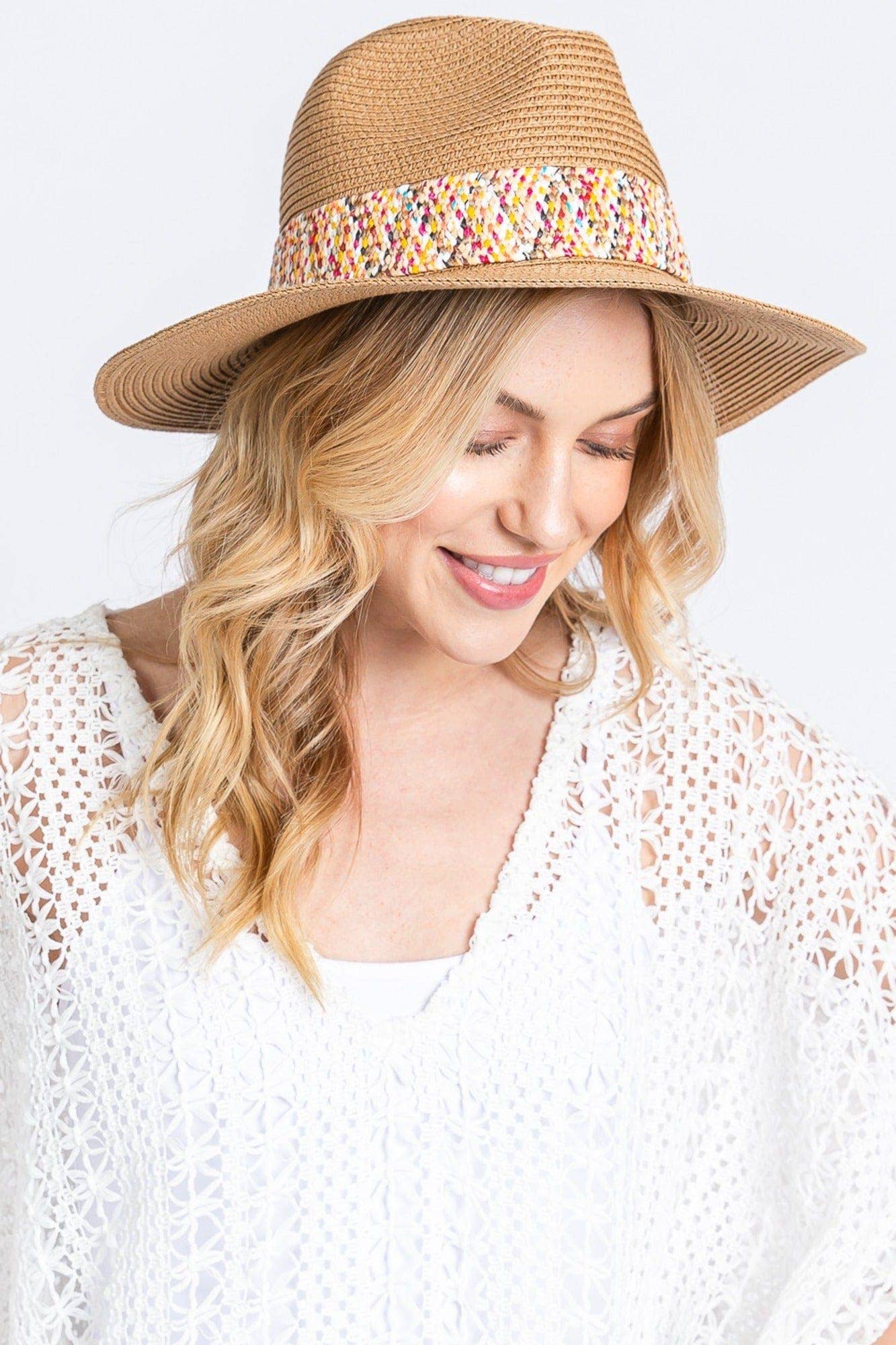 MH0146 Judy Multi Color Band Straw Hat