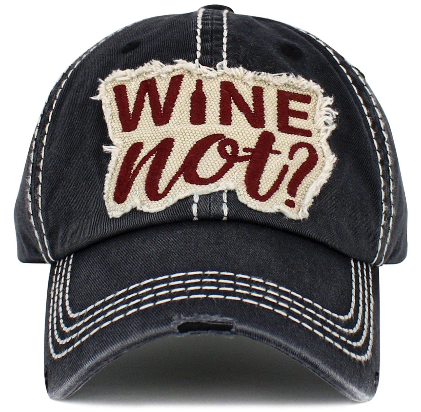 KBV1536 Wine Not Washed Vintage Cap