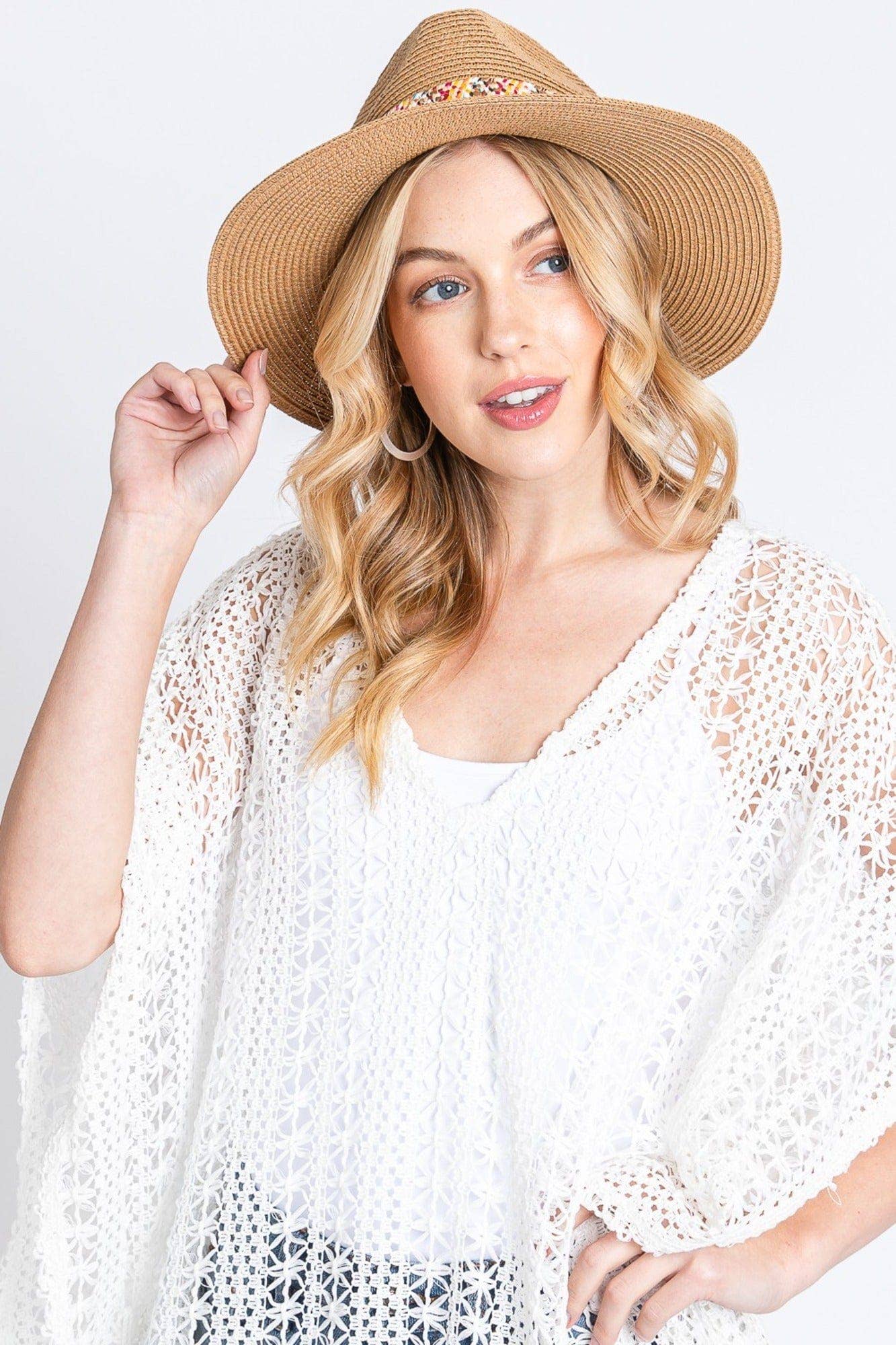 MH0146 Judy Multi Color Band Straw Hat