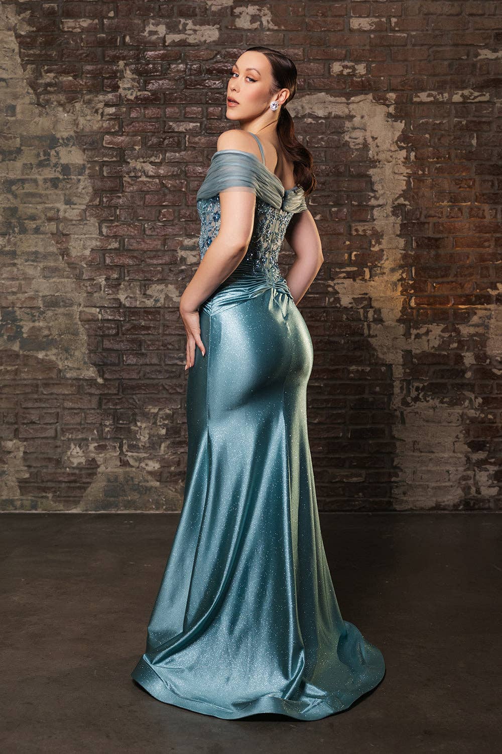 Wholesale Mother Of The Groom Dress Off The Shoulder Sequin Gown By LA2151