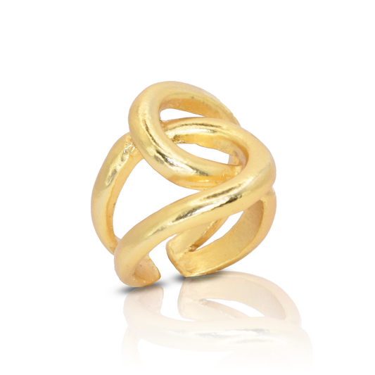 Intertwined link oversize ring